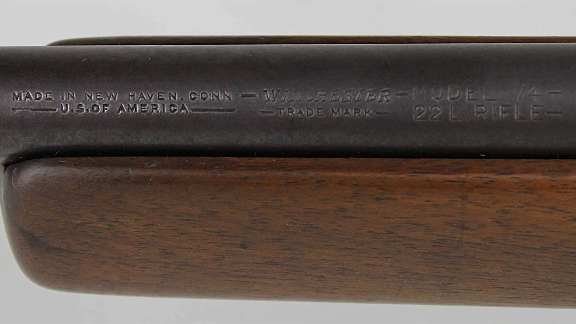 Winchester Model 74 barrel marking