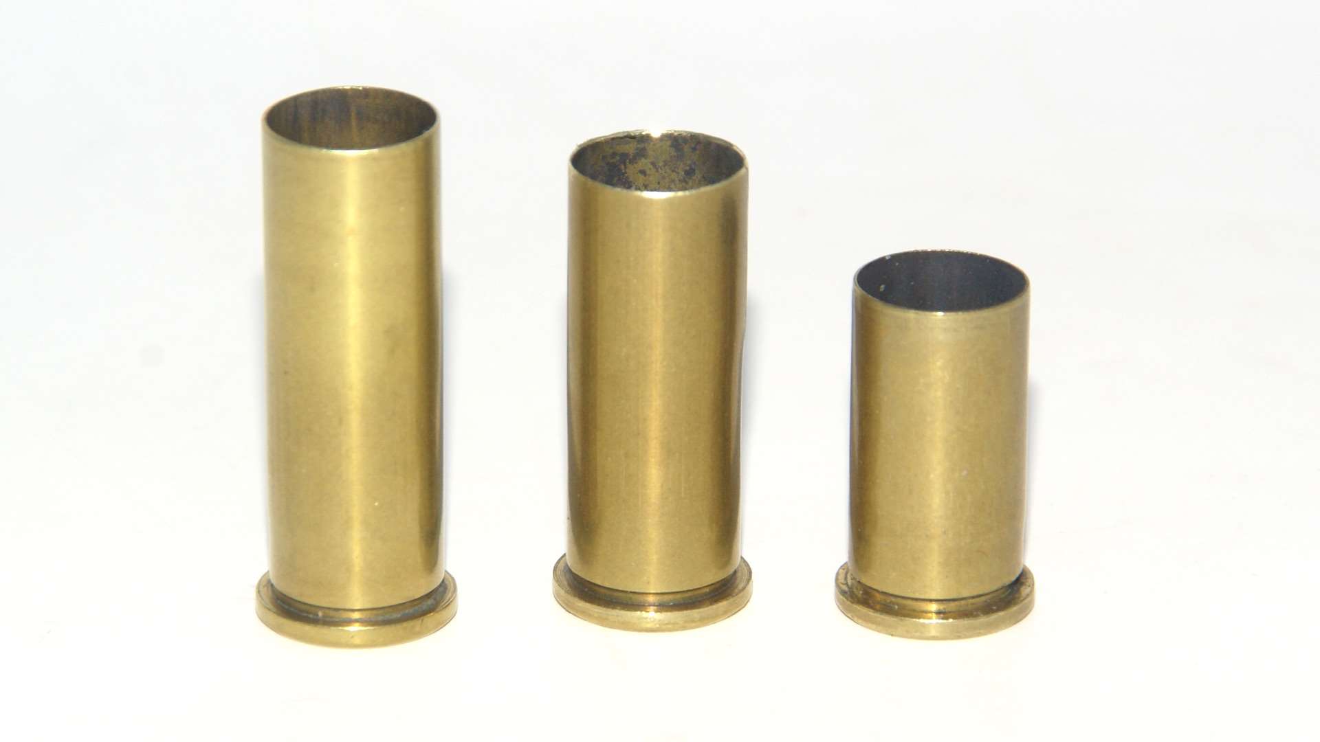 3 popular revolver cartridge cases