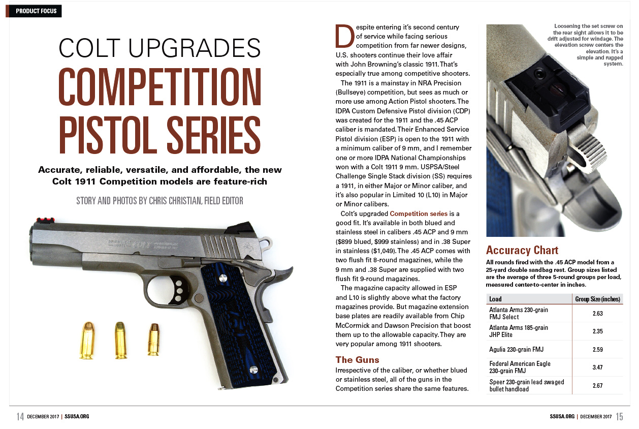 Colt upgrades competition pistol series