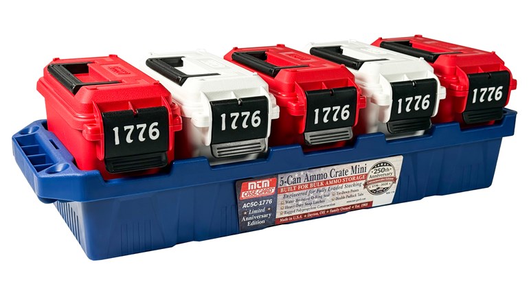 MTM America250 Ammo Crates Mark Semiquincentennial in Red, White and Blue | An NRA Shooting Sports Journal