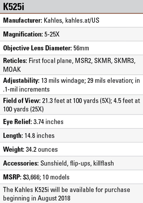 Kahles K525i specifications