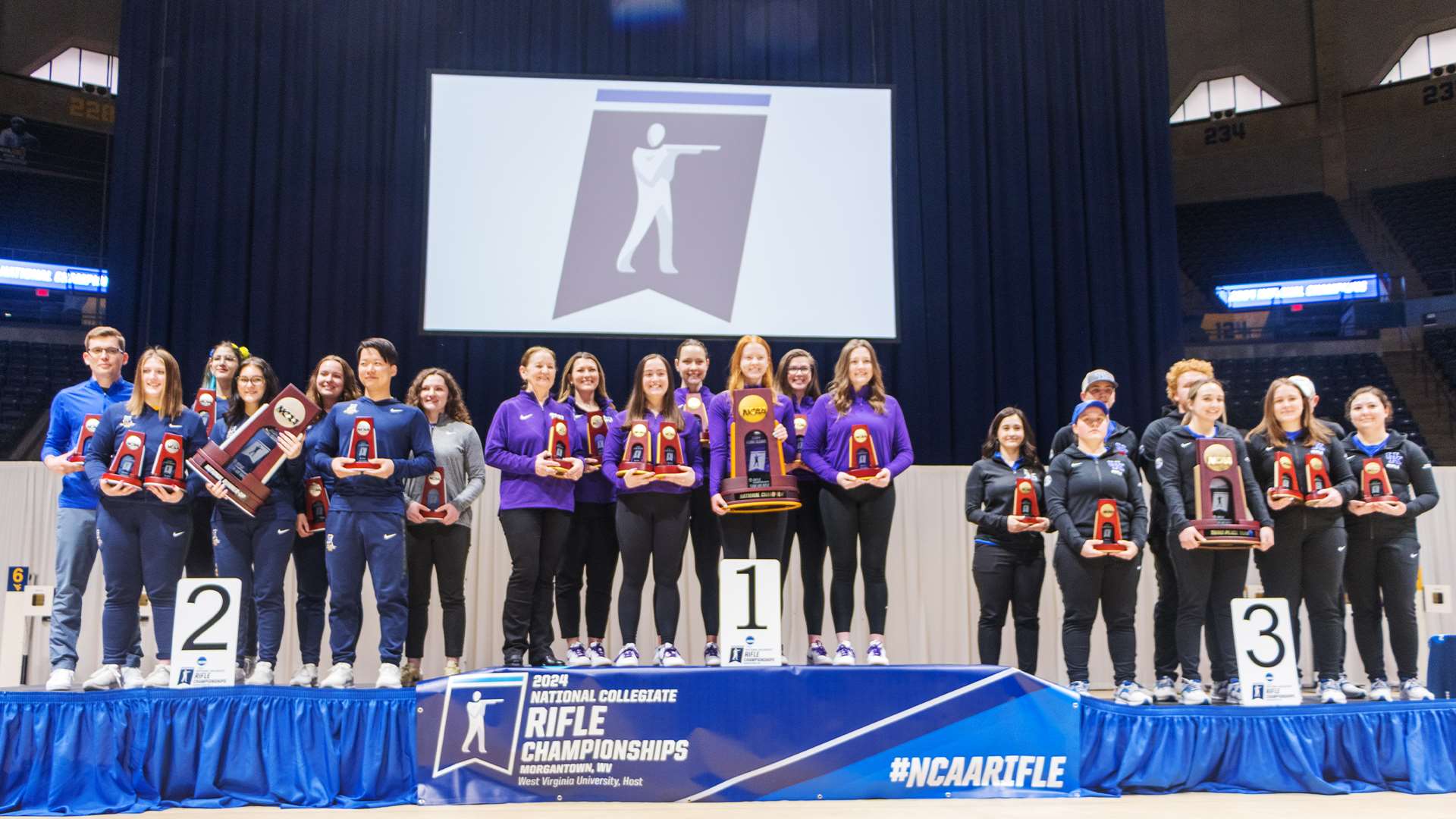 Air rifle team podium