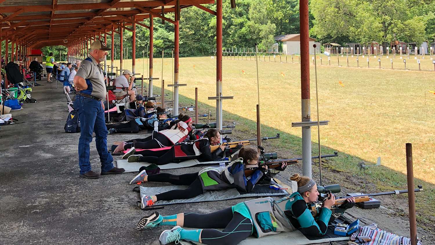 Covered smallbore rifle firing points