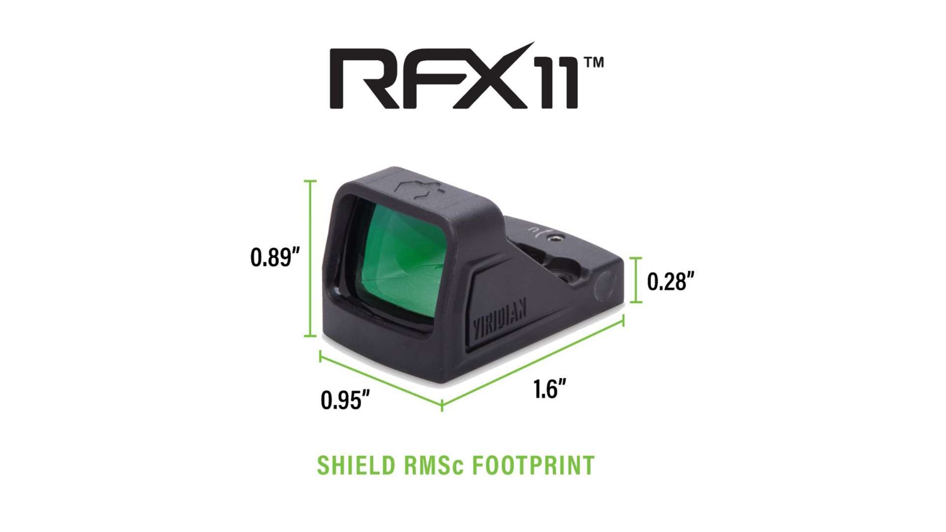 Viridian RFX11 dimensions