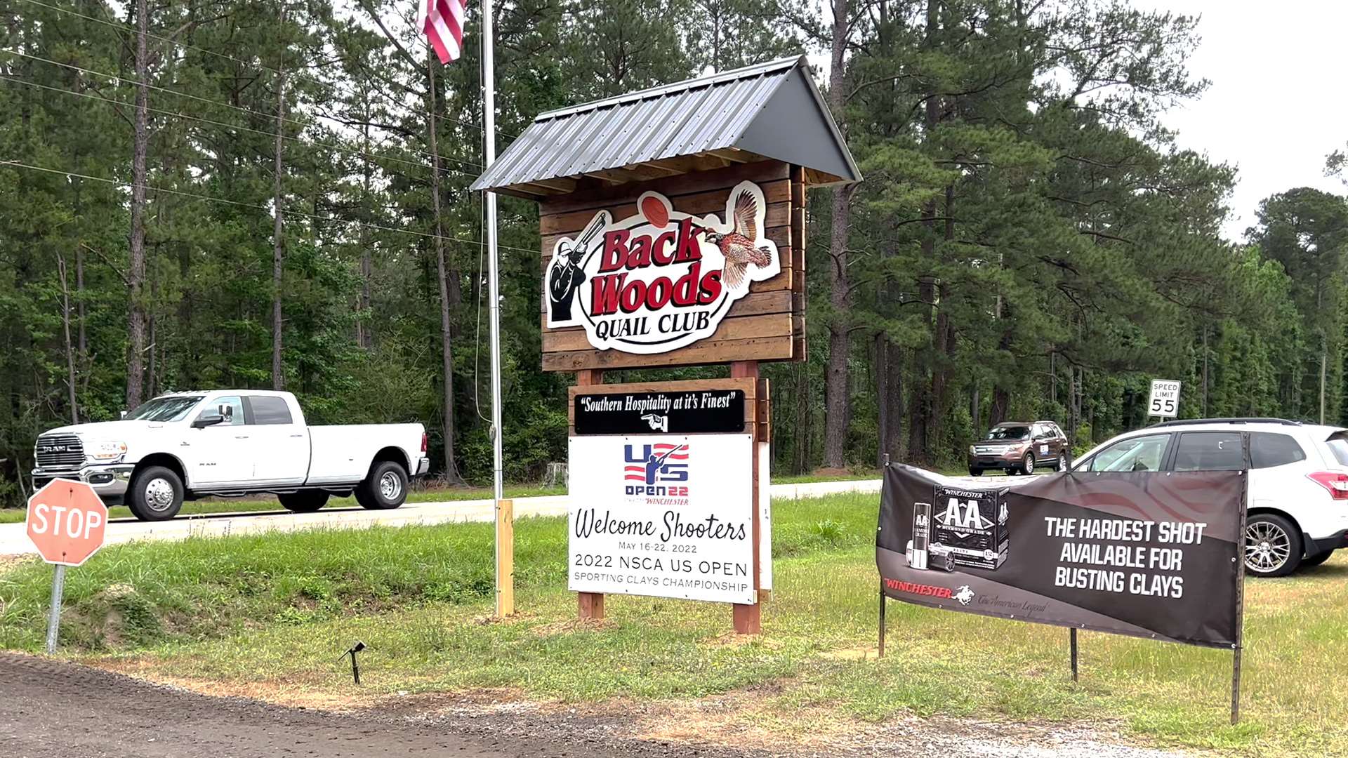 Back Wood Quail club sign