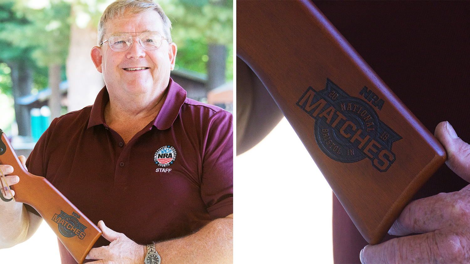 Clyde Furr and Daisy Red Ryder with 2018 NRA Smallbore Nationals Logo engraving