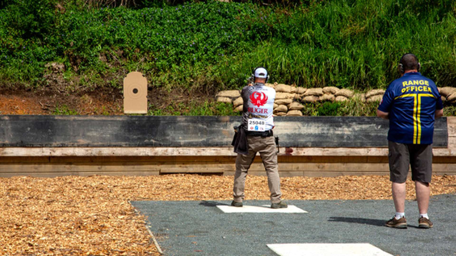 Doug Koenig shooting the Moving Target event