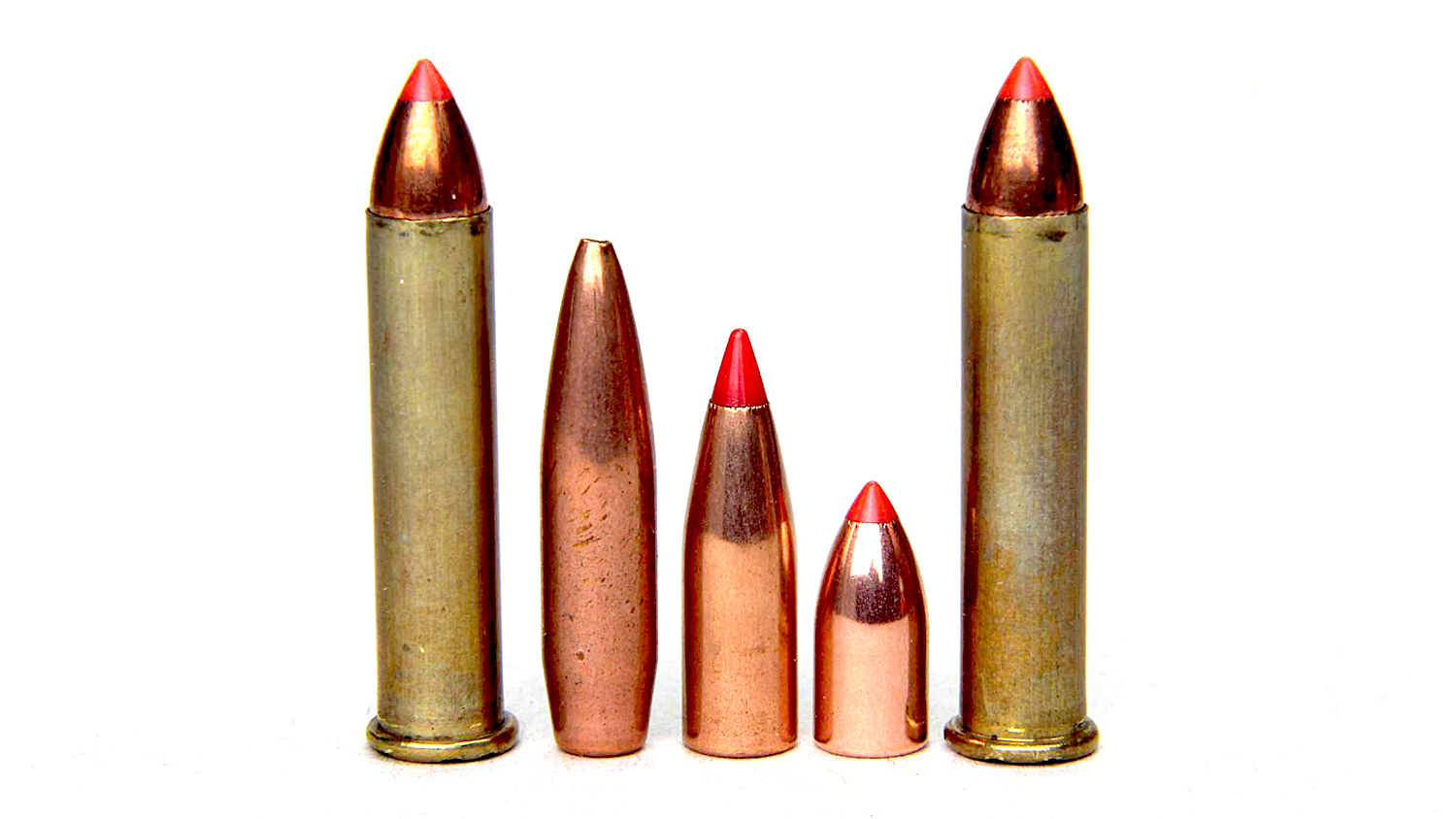 75-grain, 55-grain and 35-grain bullets | .22 WMR