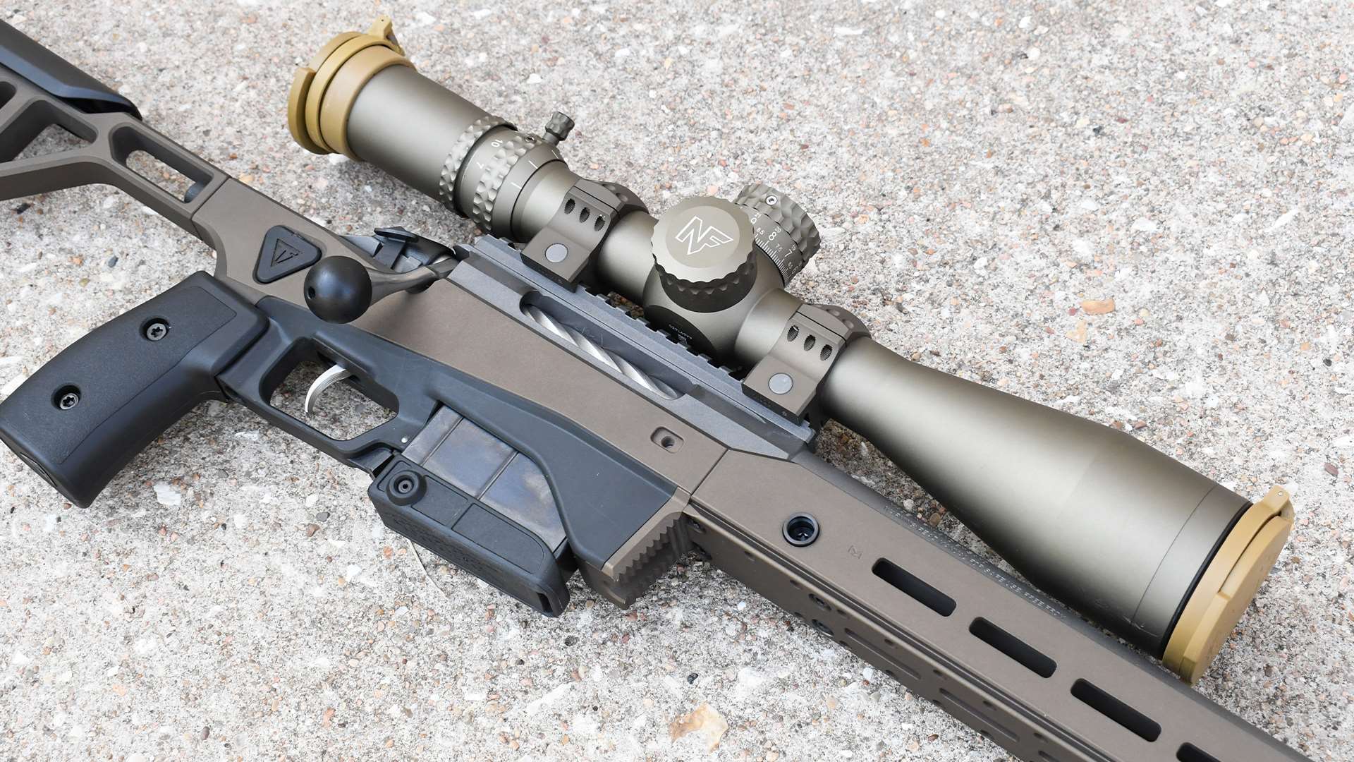 Tikka rifle side view