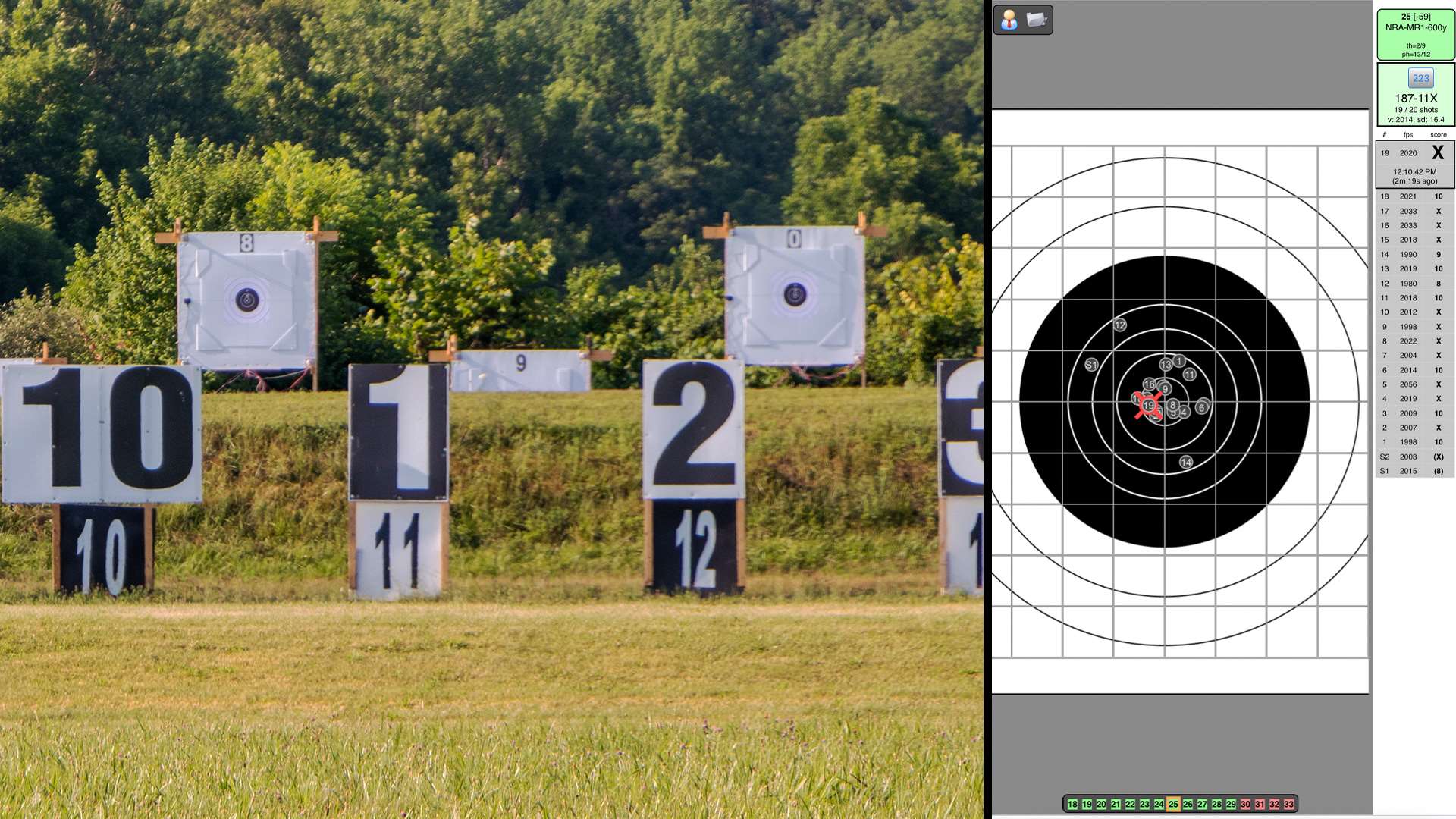 E-target and shot display