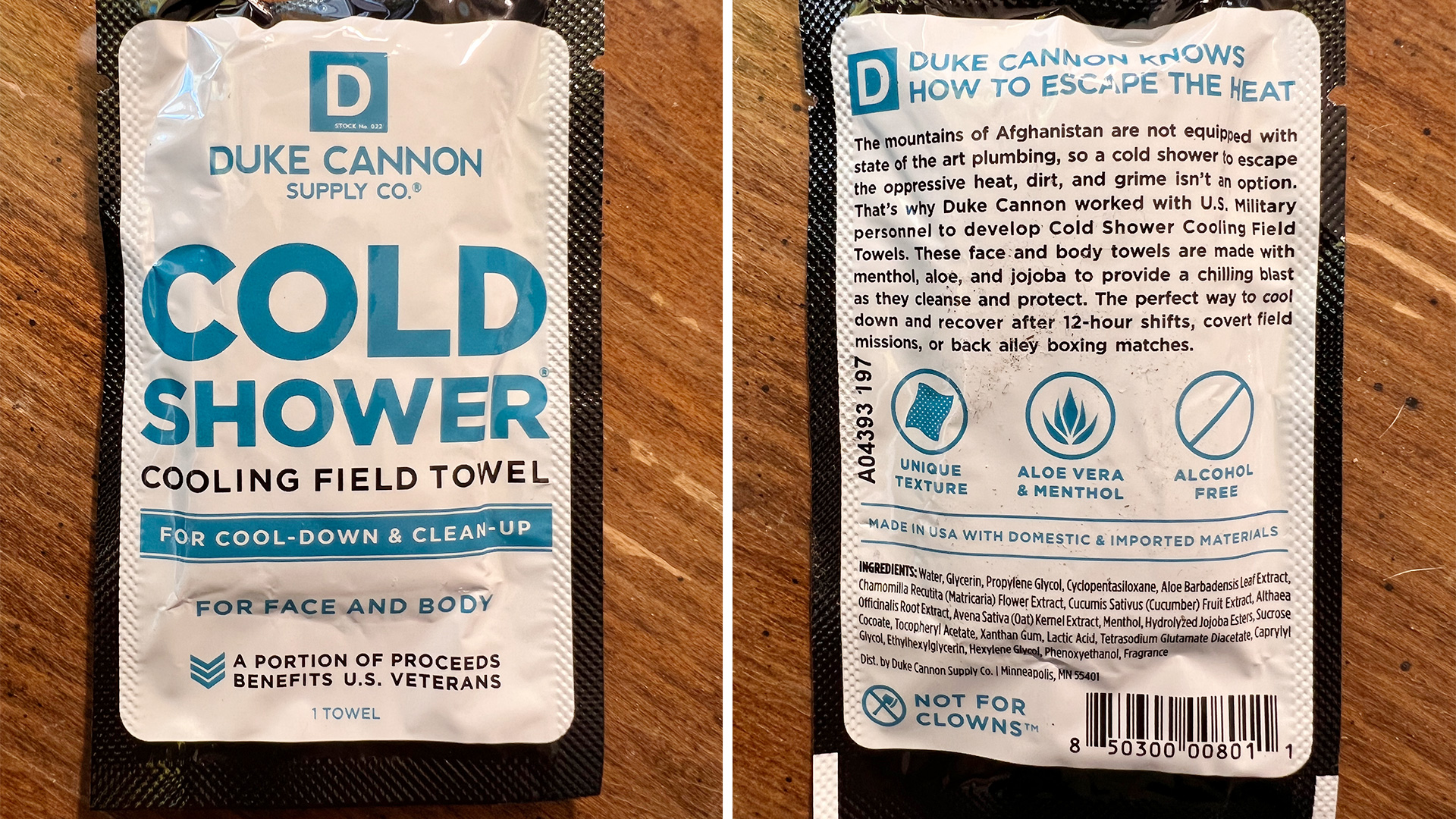 Review: Duke Cannon Supply Co. Cold Shower Face And Body Wipes