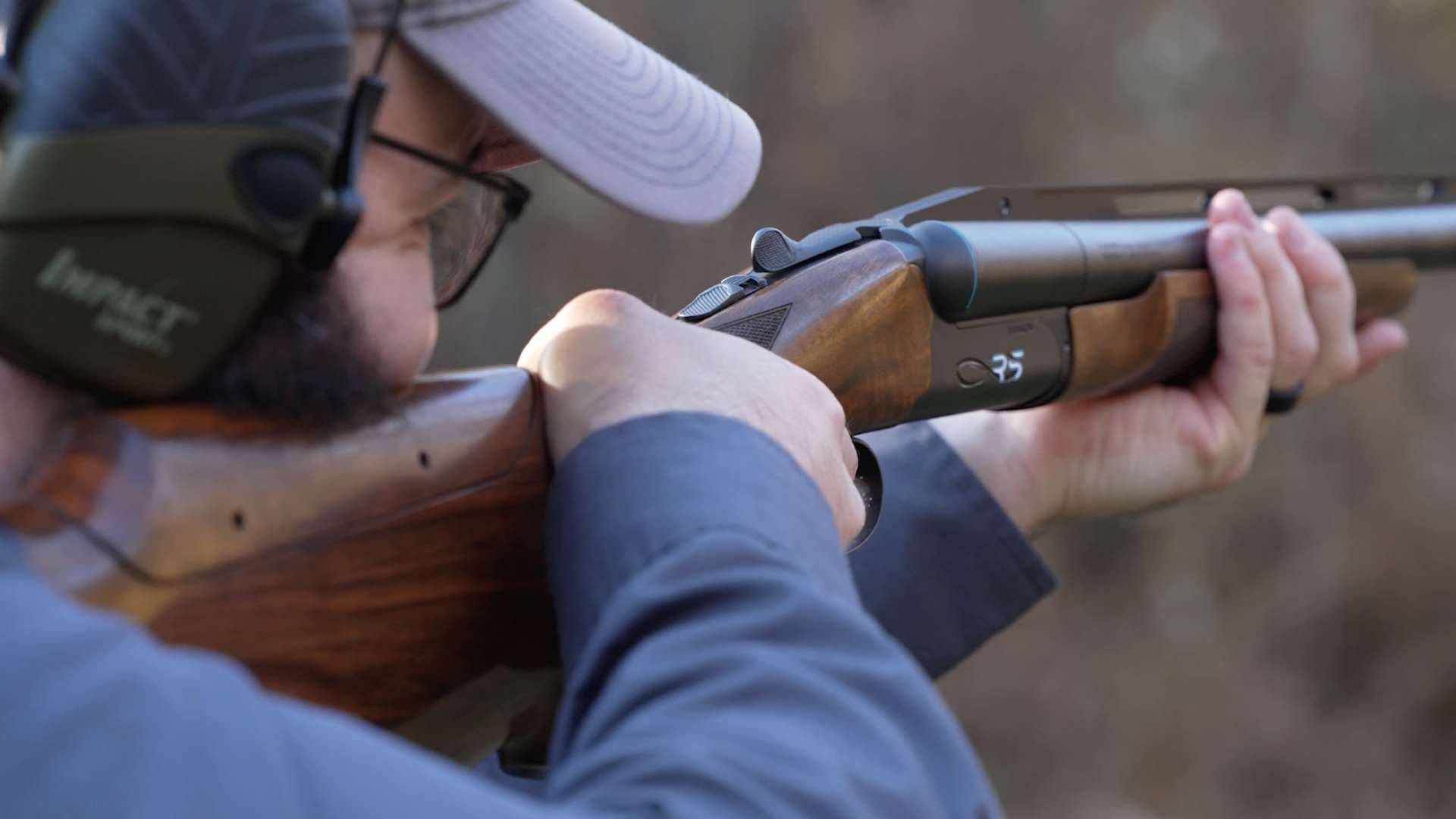 Evan Brune shooting the Fabarm Infinite RS Sporting outdoors