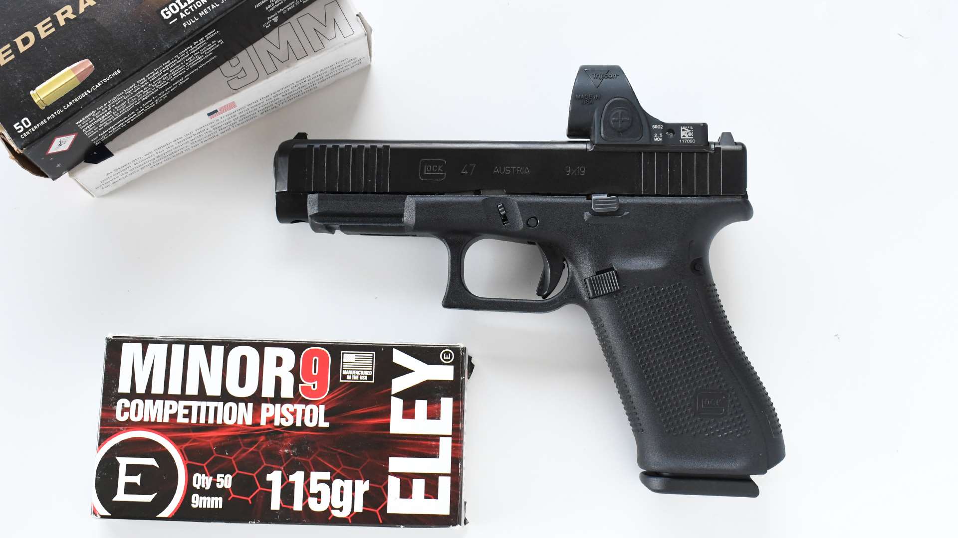 Glock G47 MOS with Trijicon SRO mounted.