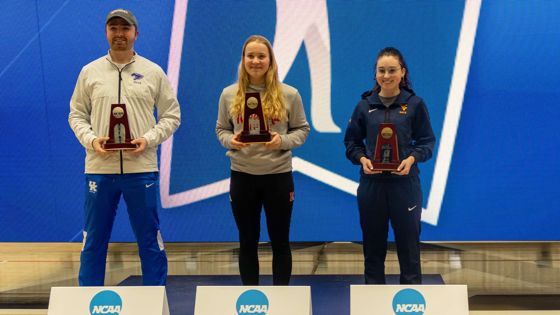 NCAA smallbore rifle podium