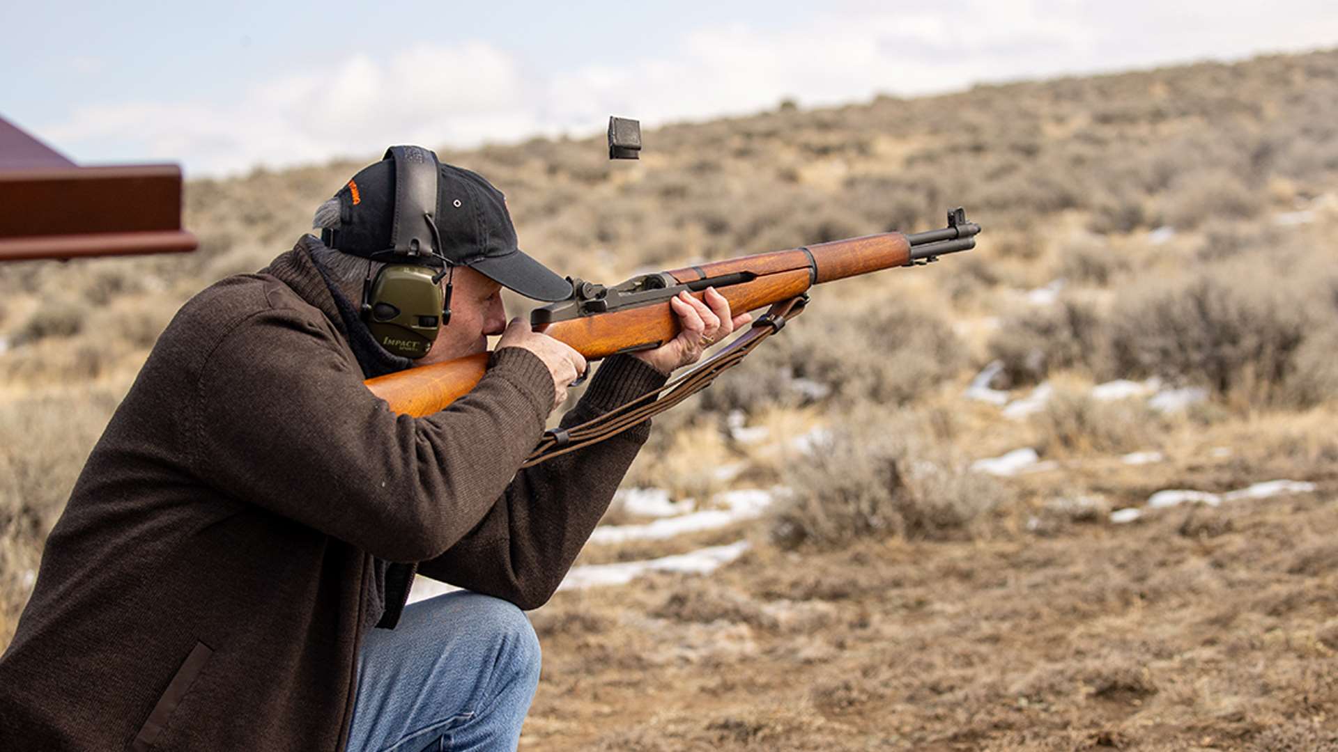 Wyoming Gov. Mark Gordon shoots an M1 Garand rifle at WSSC near Cody