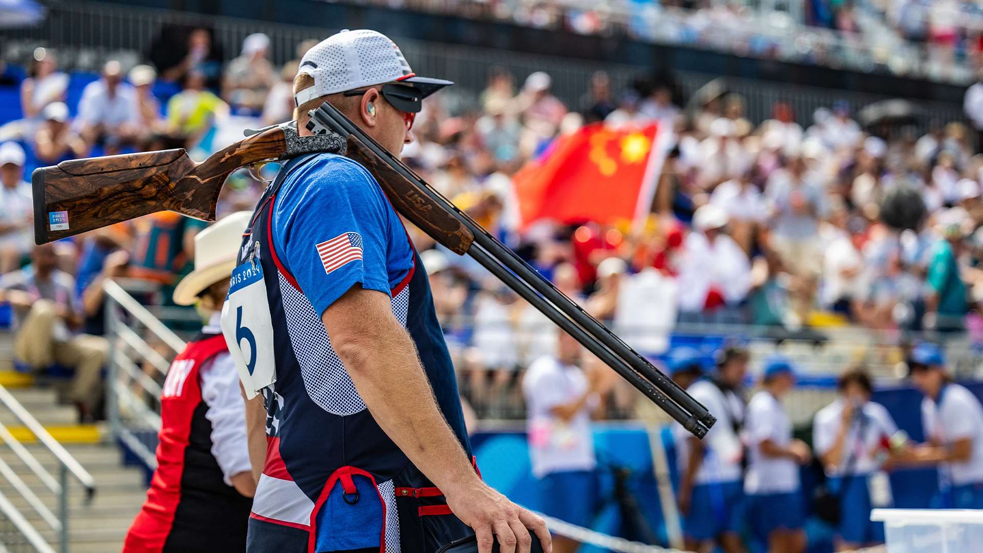 Derrick Mein at Paris 2024 men&#x27;s trap final
