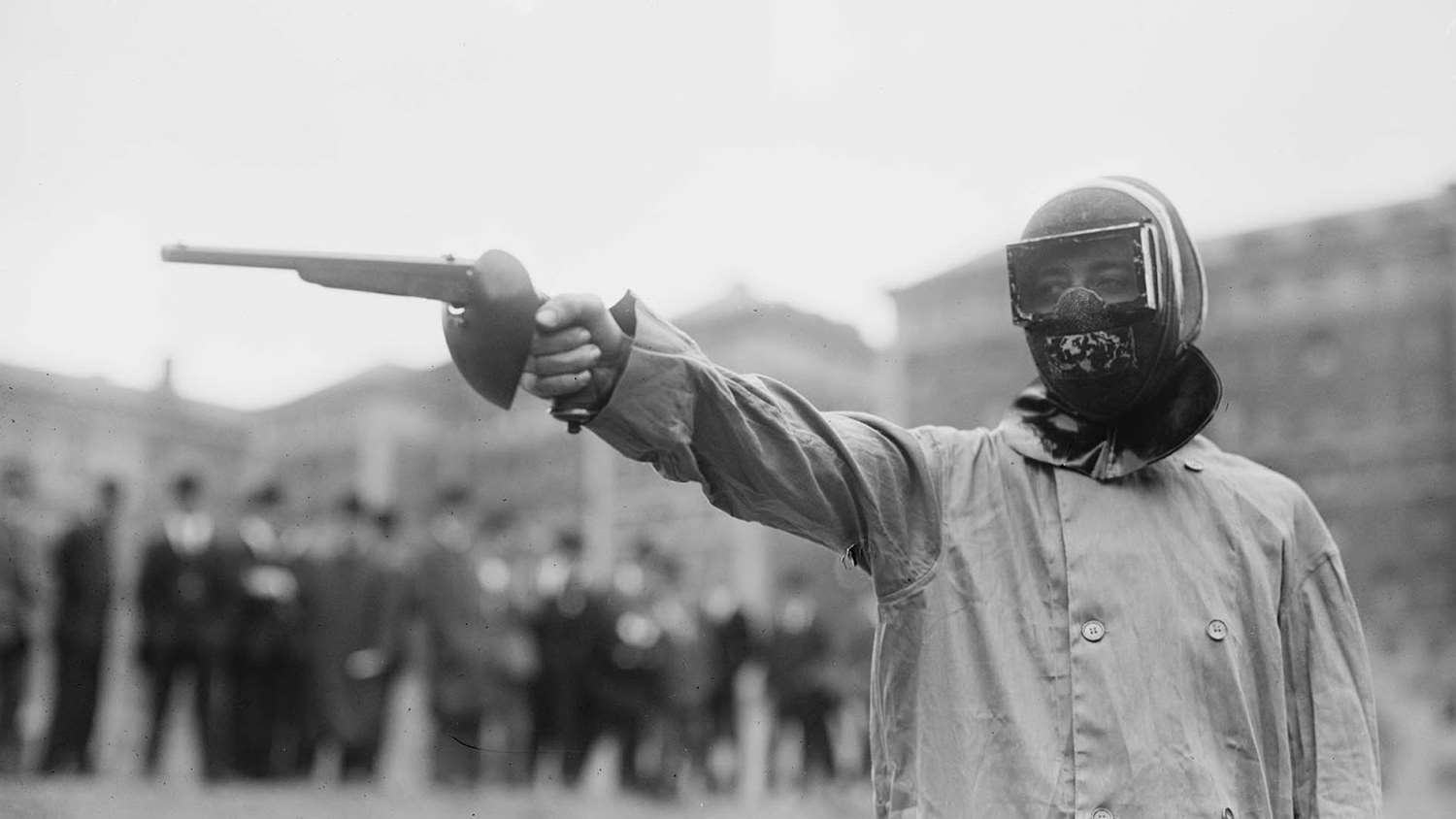 Wax bullet dueling c. 1900 never caught on. (Photo courtesy of rarehistoricalphotos.com)