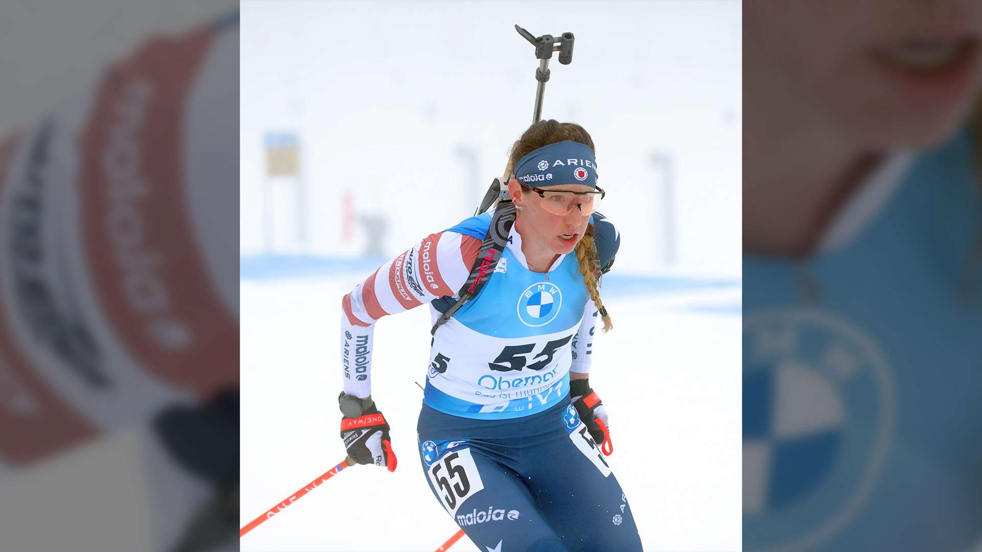 Deedra Irwin competing in a biathlon race