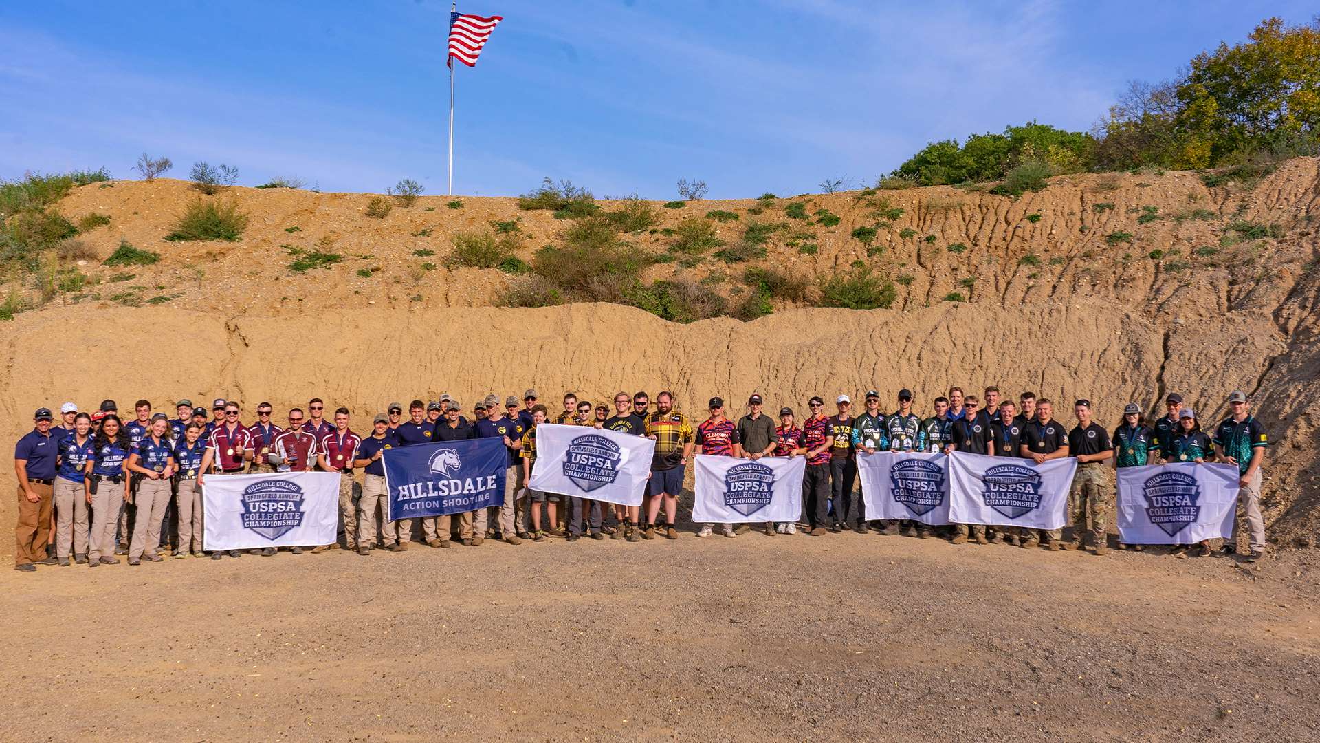 Collegiate action shooter group photo