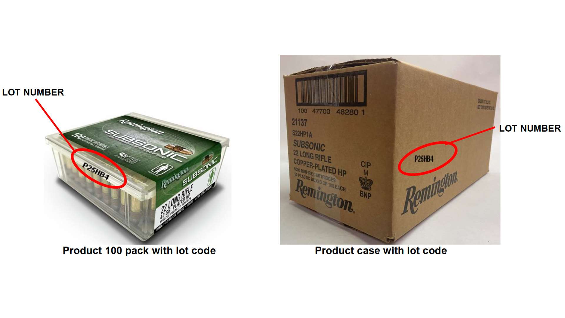 Remington .22 LR subsonic recall