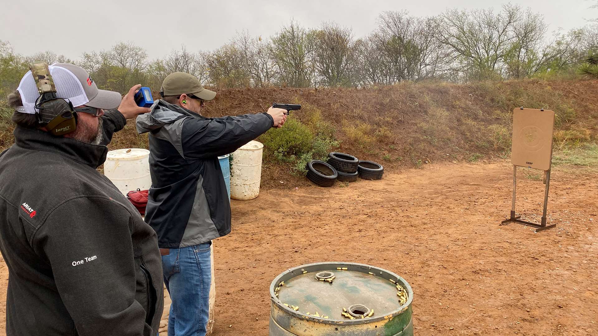 GSSF shooter at outdoor match