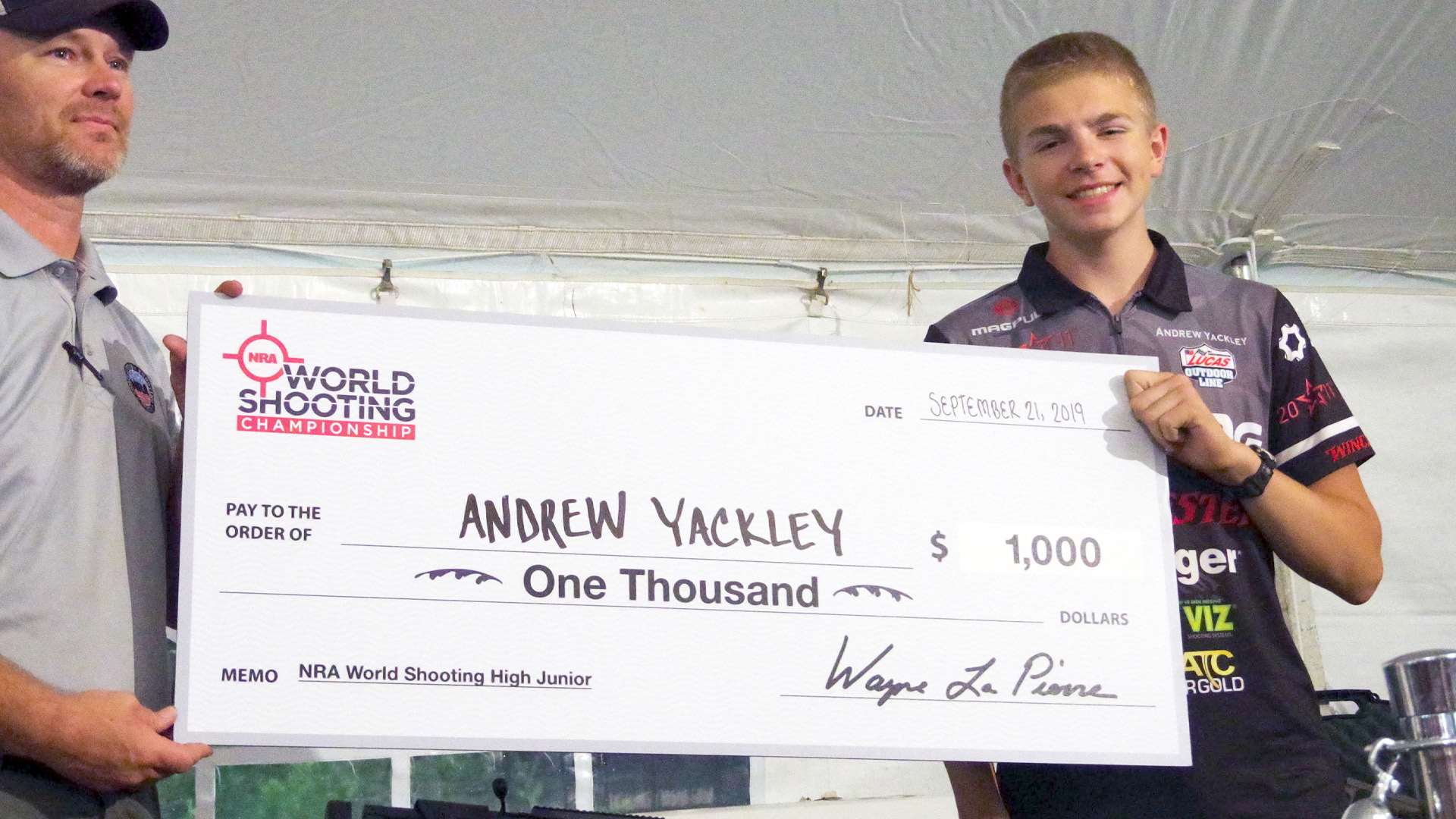 Andrew Yackley at the 2019 NRA World Shooting Championship