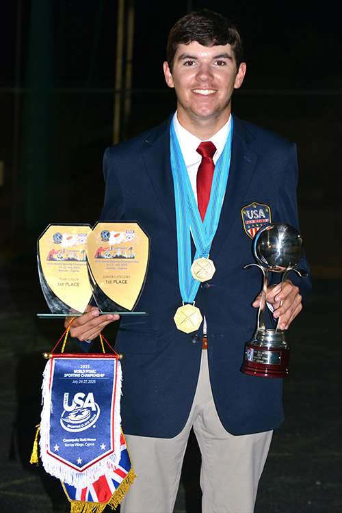 Connor Daniel with FITASC awards