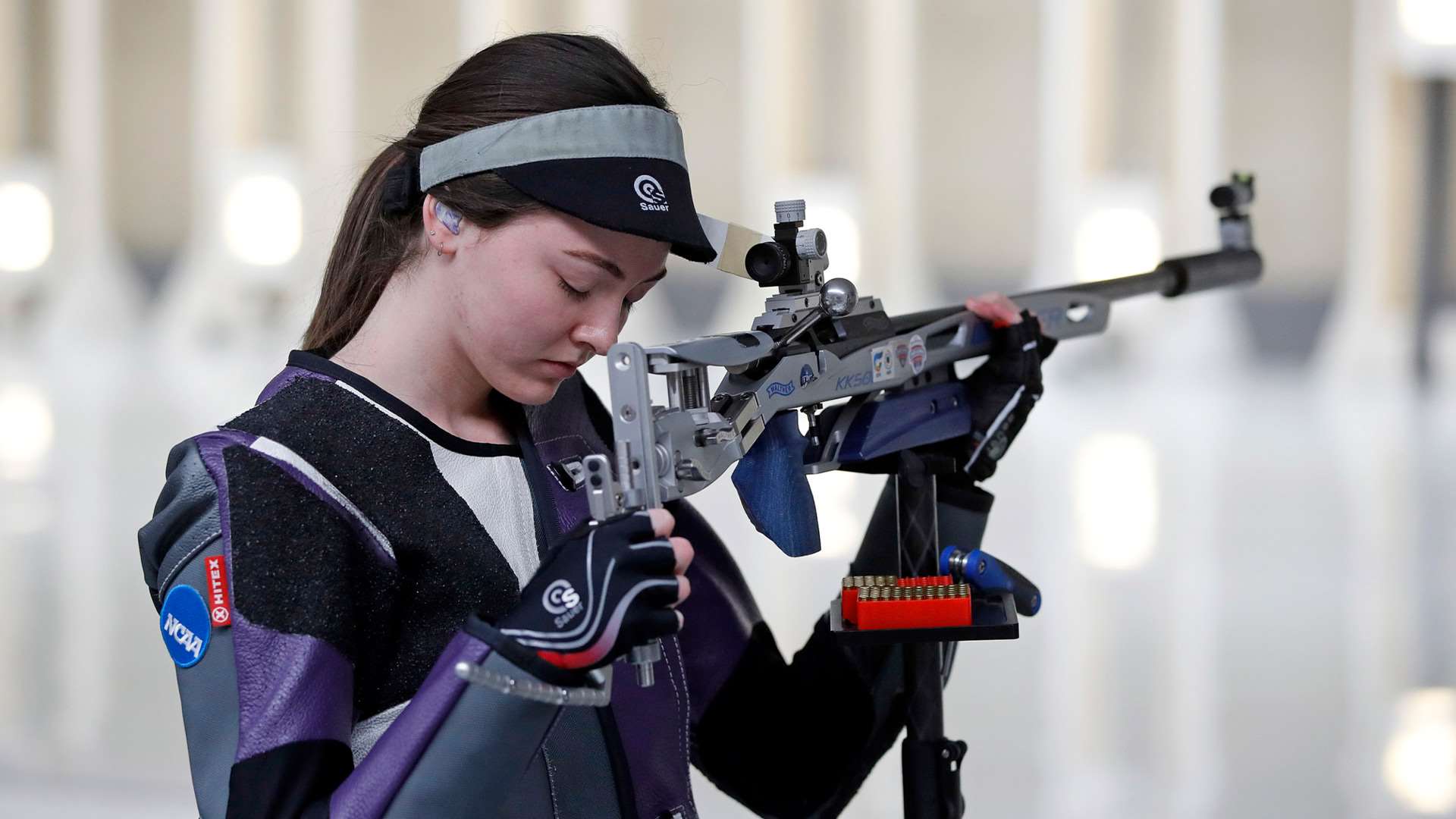 Kristen Hemphill on the smallbore firing line