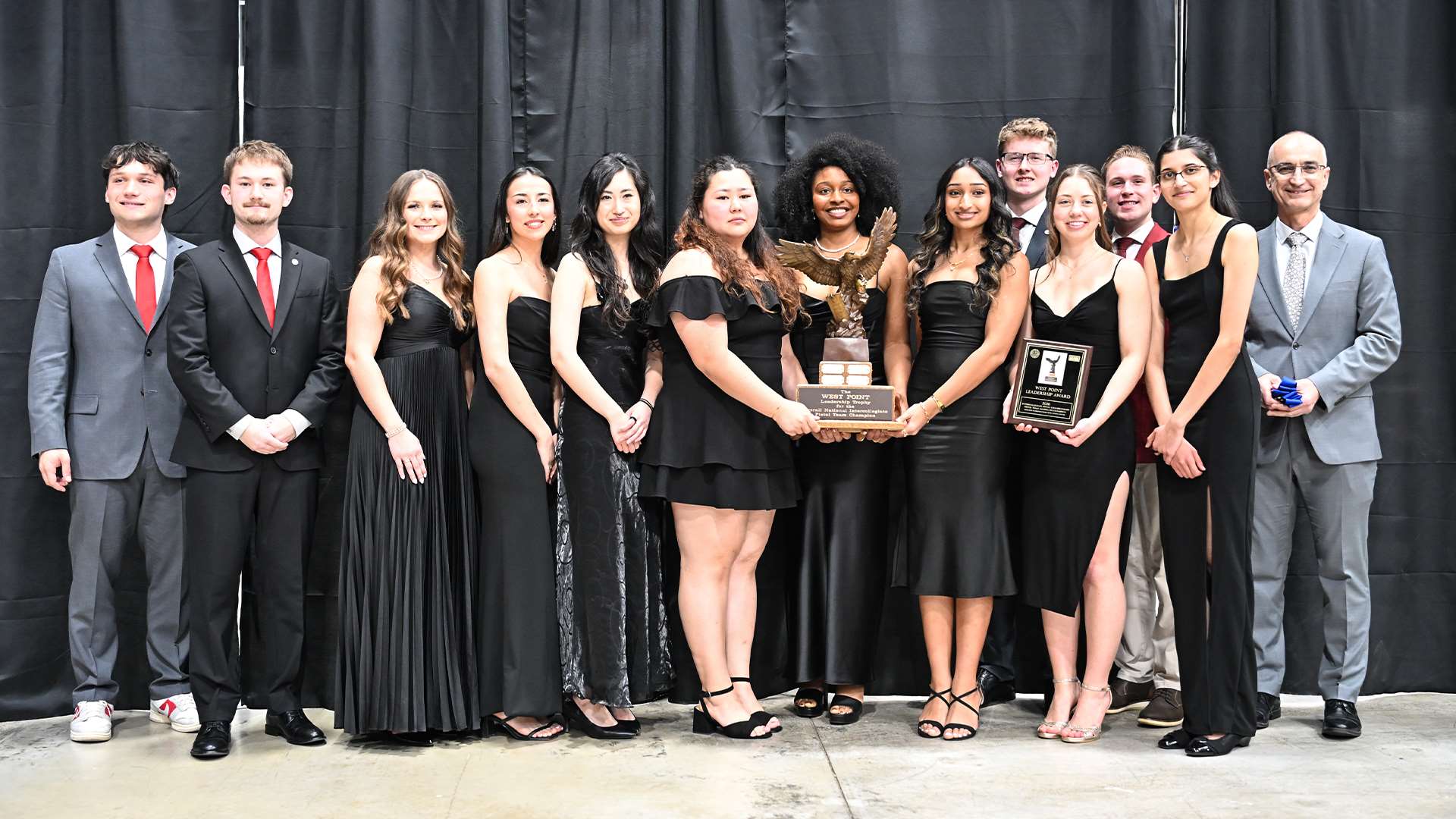 Ohio State Pistol Team with trophies at 2026 National Championship