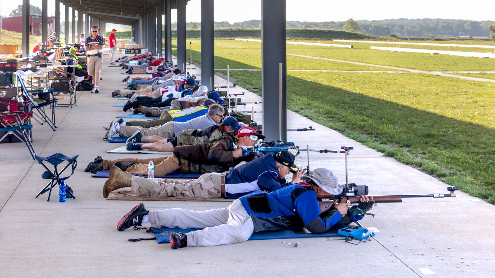 Pershing Trophy Match shooters at Camp Atterbury