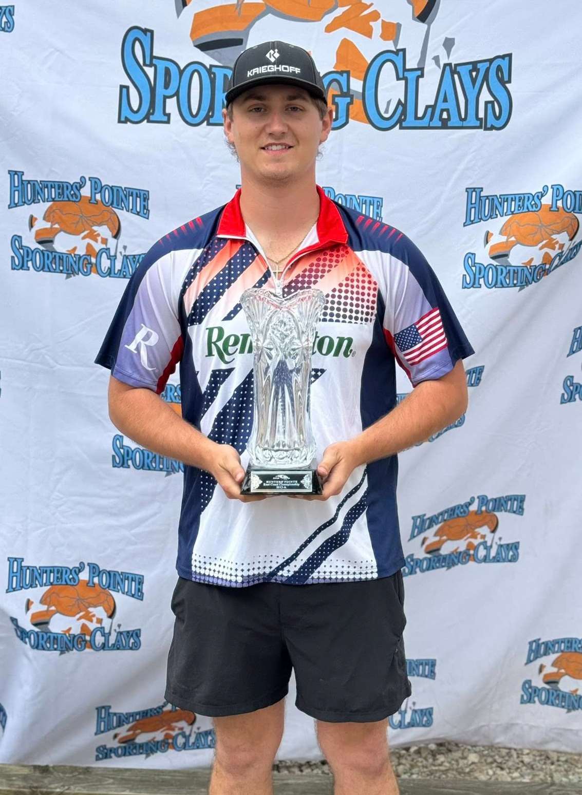 Turner Parcell holding the 2026 NSCA East Coast Championship HOA Trophy