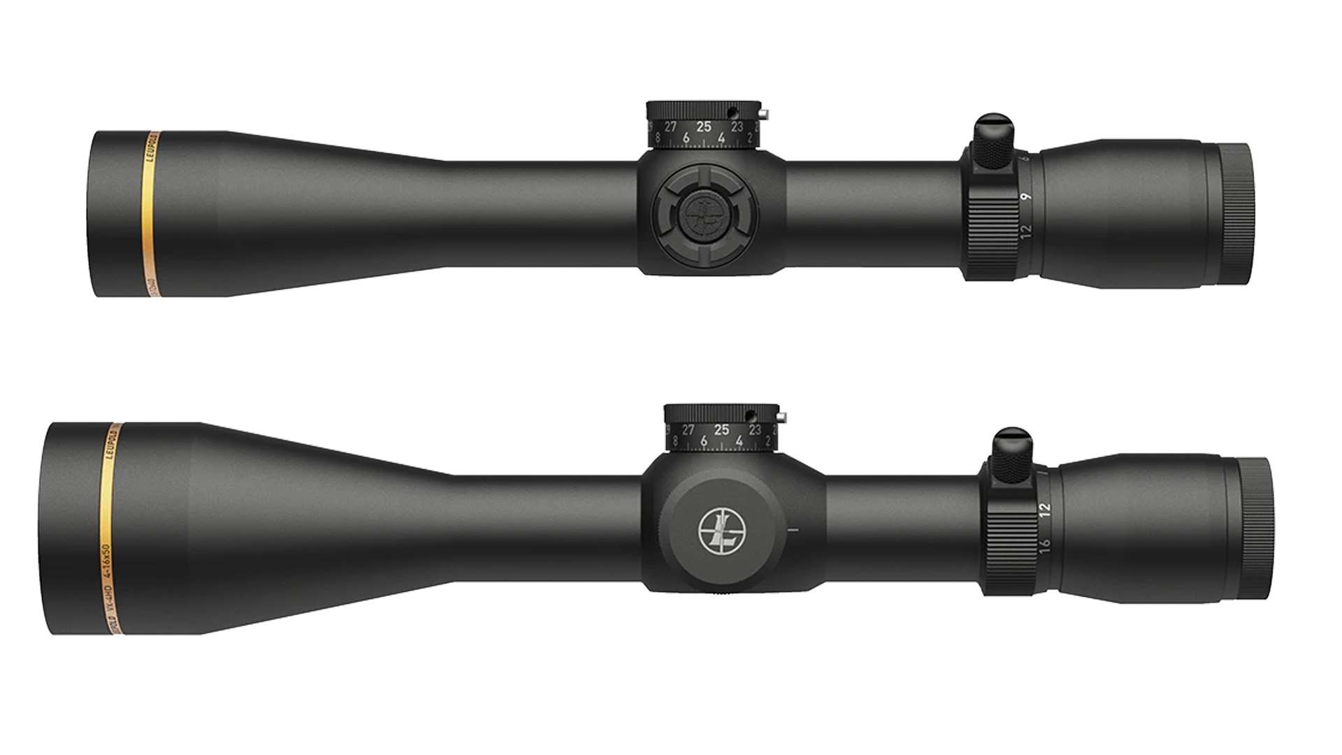 Leupold VX-4HD 3-12x40 mm and 4-16x50 mm models, side view