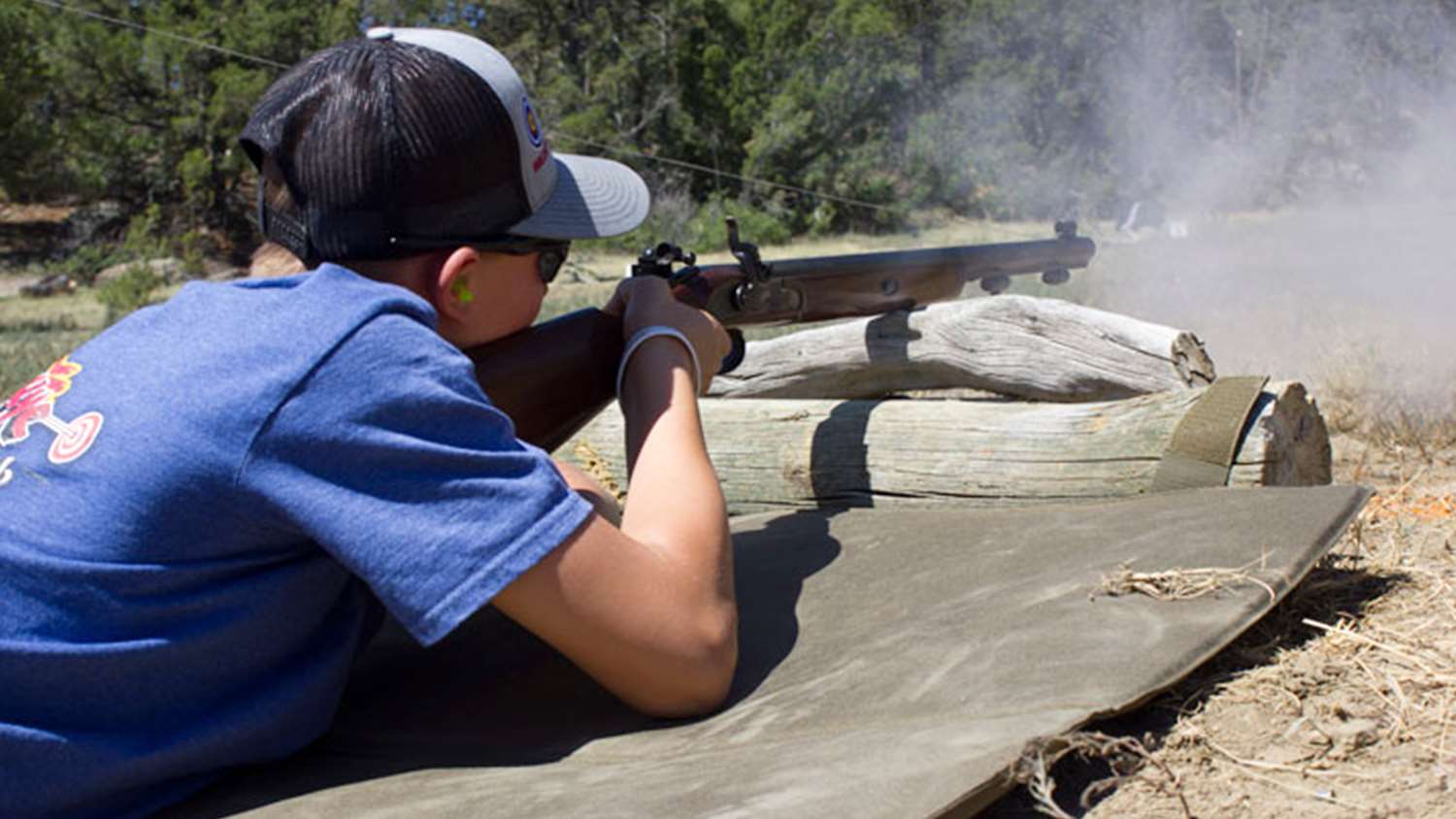 Shooting a muzzleloader at YHEC