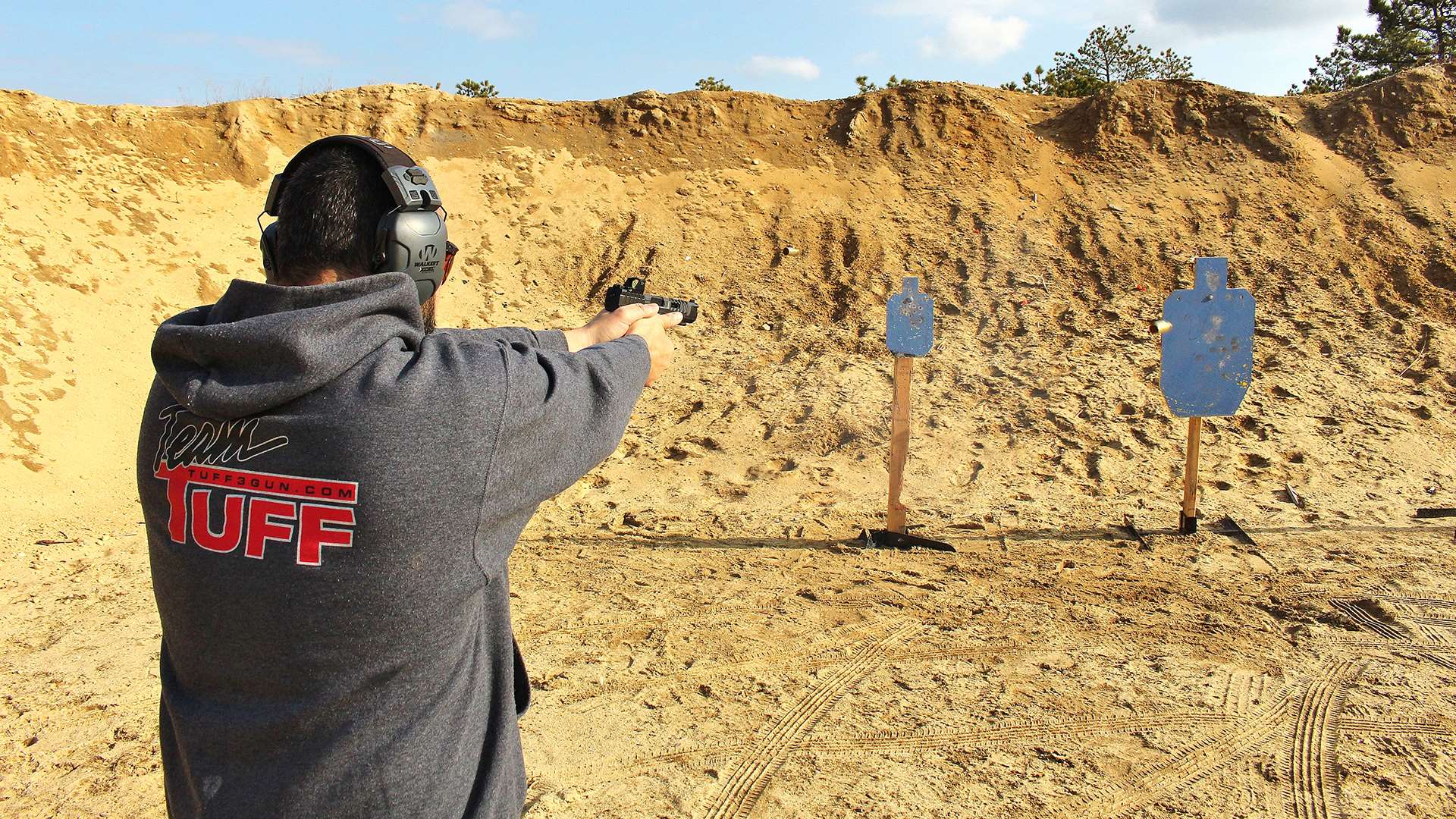 Frank Melloni with pistol