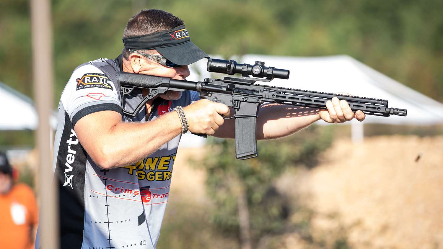 Chris Cerino shooting the America&#x27;s Rifle Challenge stage at NRA WSC 2017