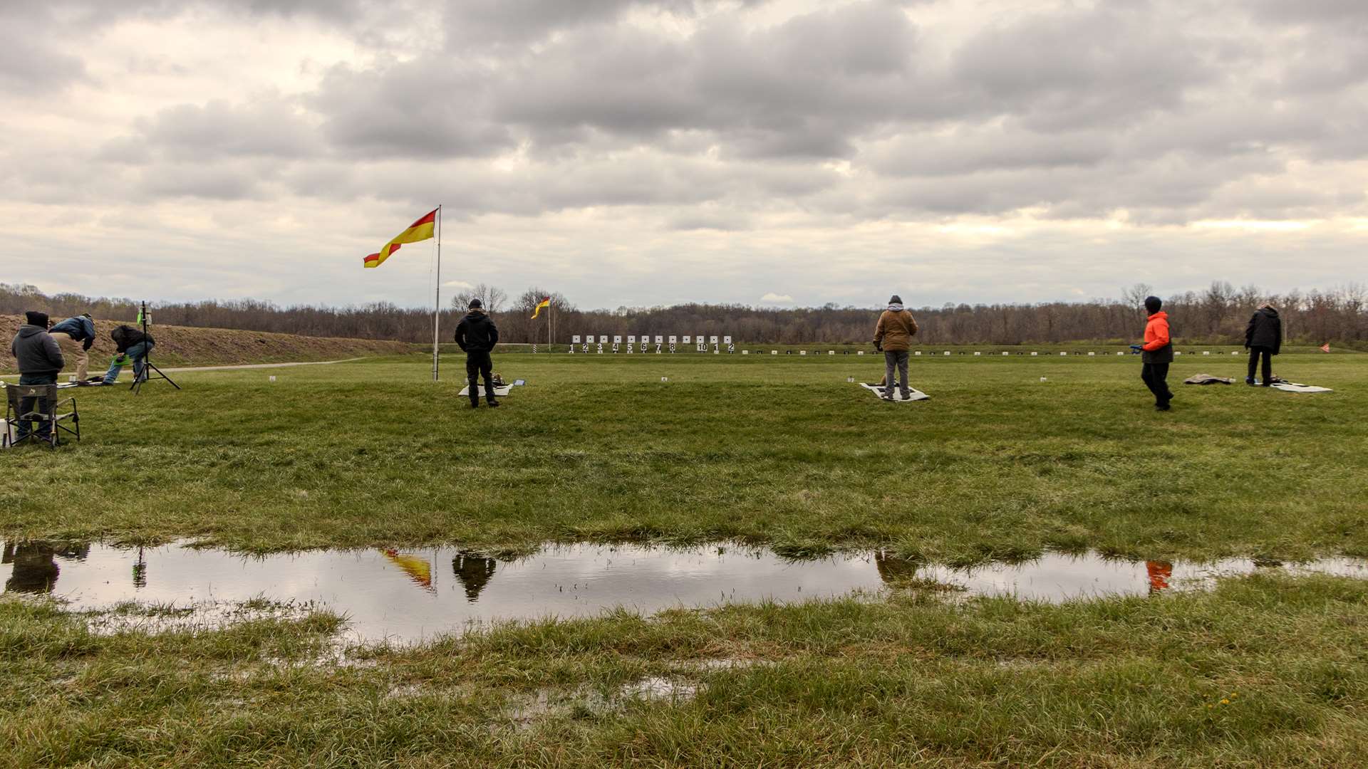 Large puddle on the range