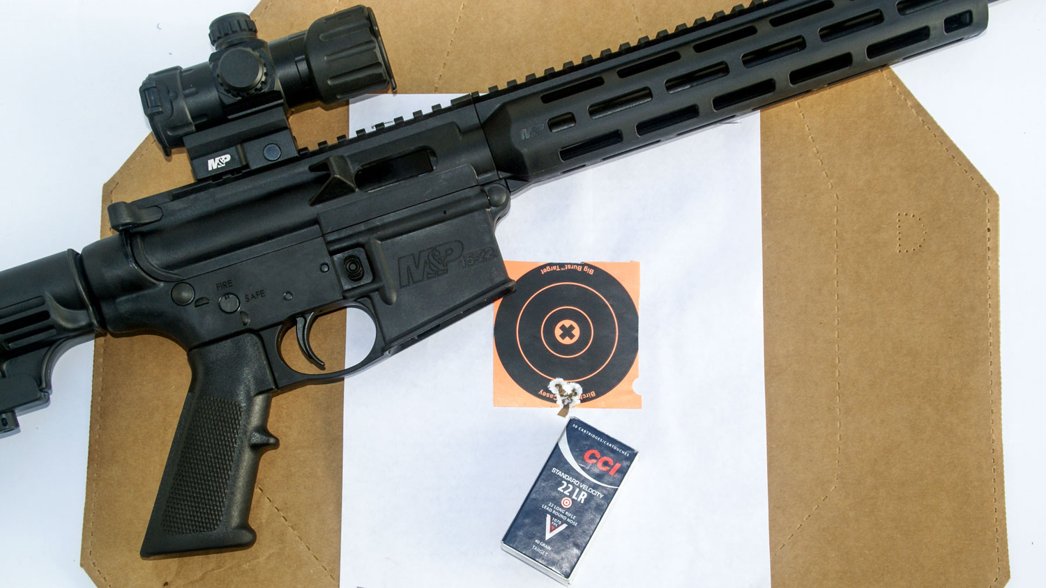The AR-15 action has proven highly accurate and the M&amp;P 15-22 Sport OR was no exception