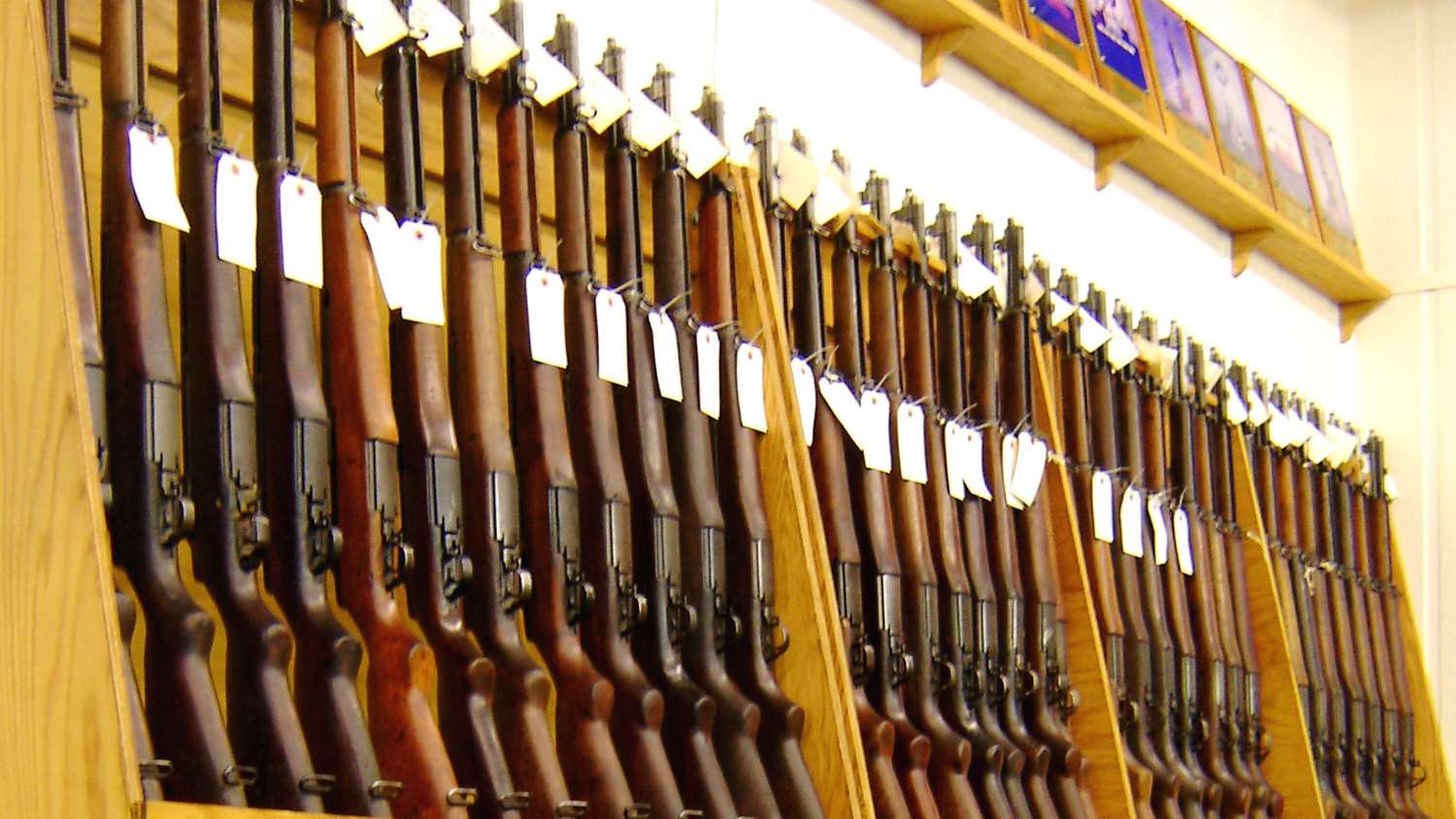 CMP M1 Garand rifles on rack