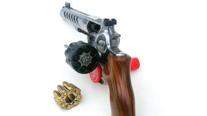 Ruger Custom Shop Super GP100 9mm and eight round moon clip