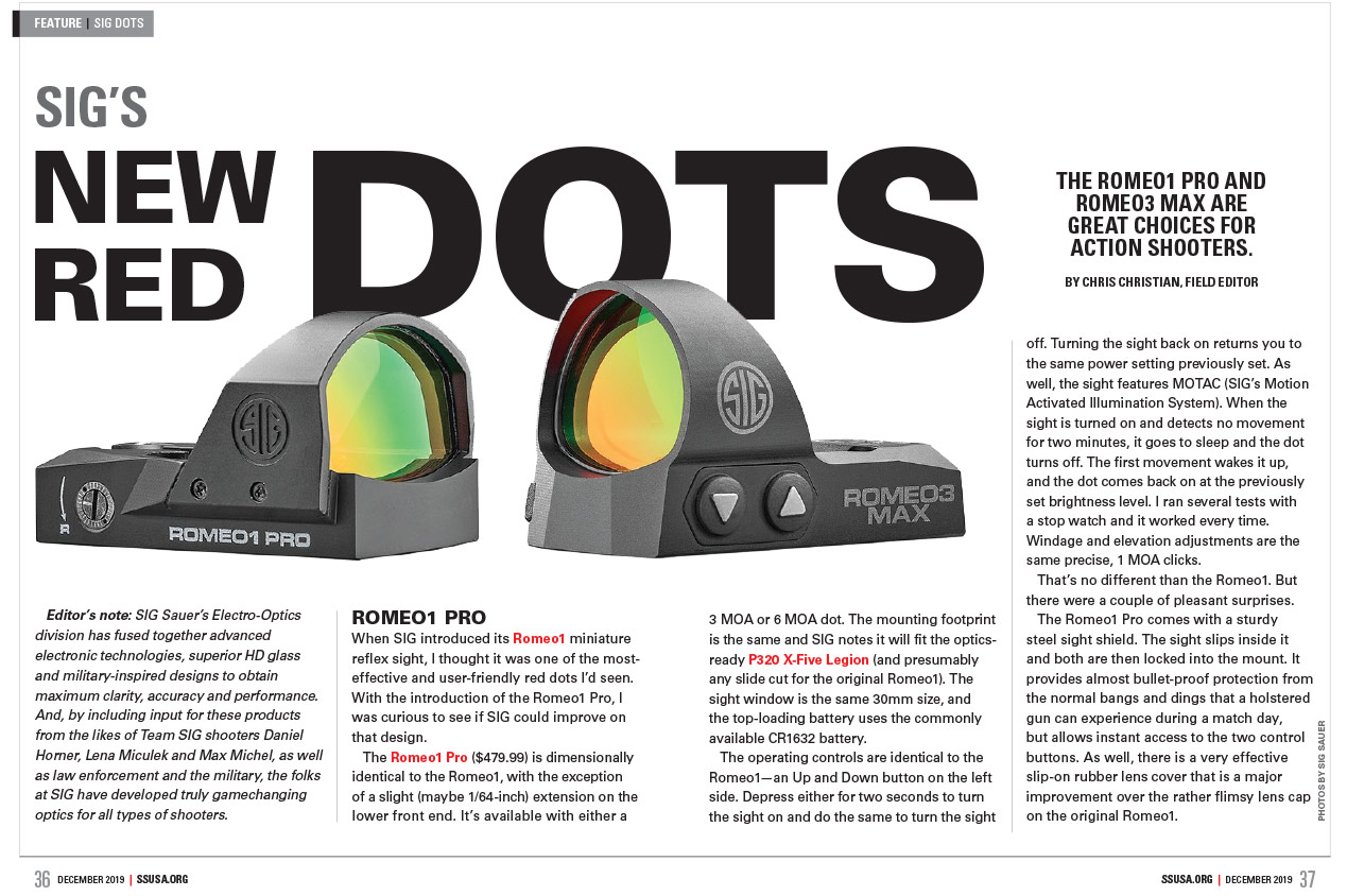 SIG Sauer&#x27;s new red-dot optics