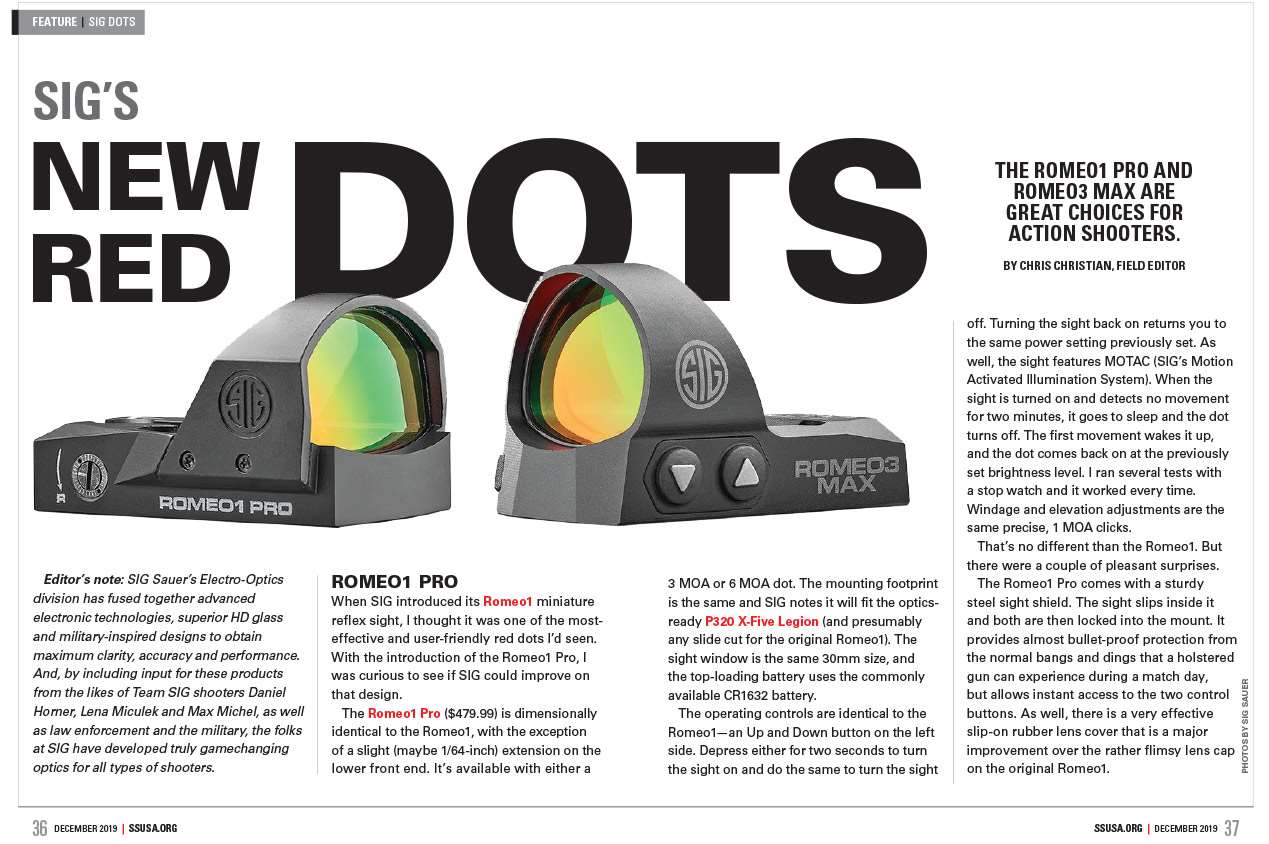 SIG Sauer&#x27;s new red-dot optics