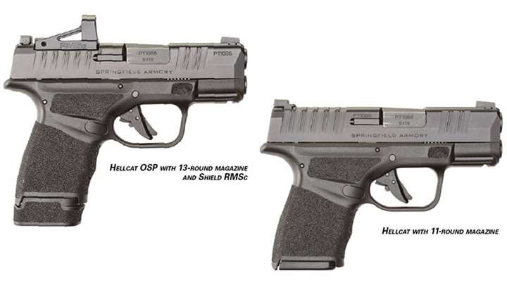 Springfield Hellcat, with and without red-dot optic