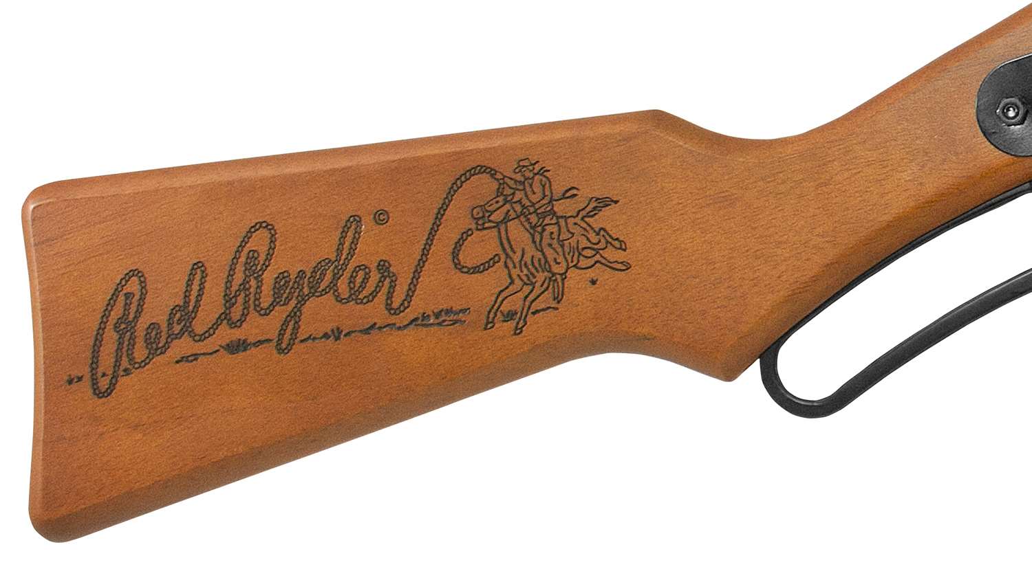 Classic Red Ryder engraving on new adult-sized version of cherished BB Gun