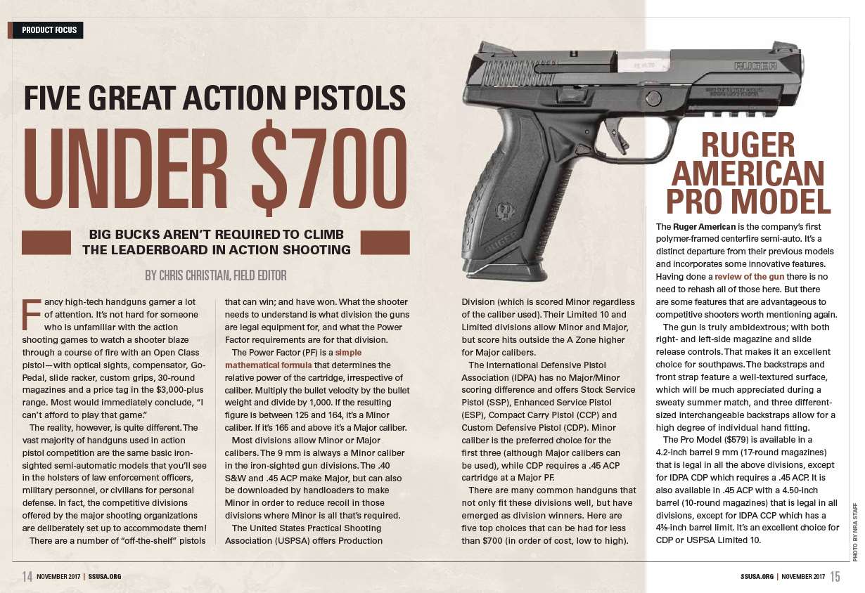 Five Great Action Pistols Under $700