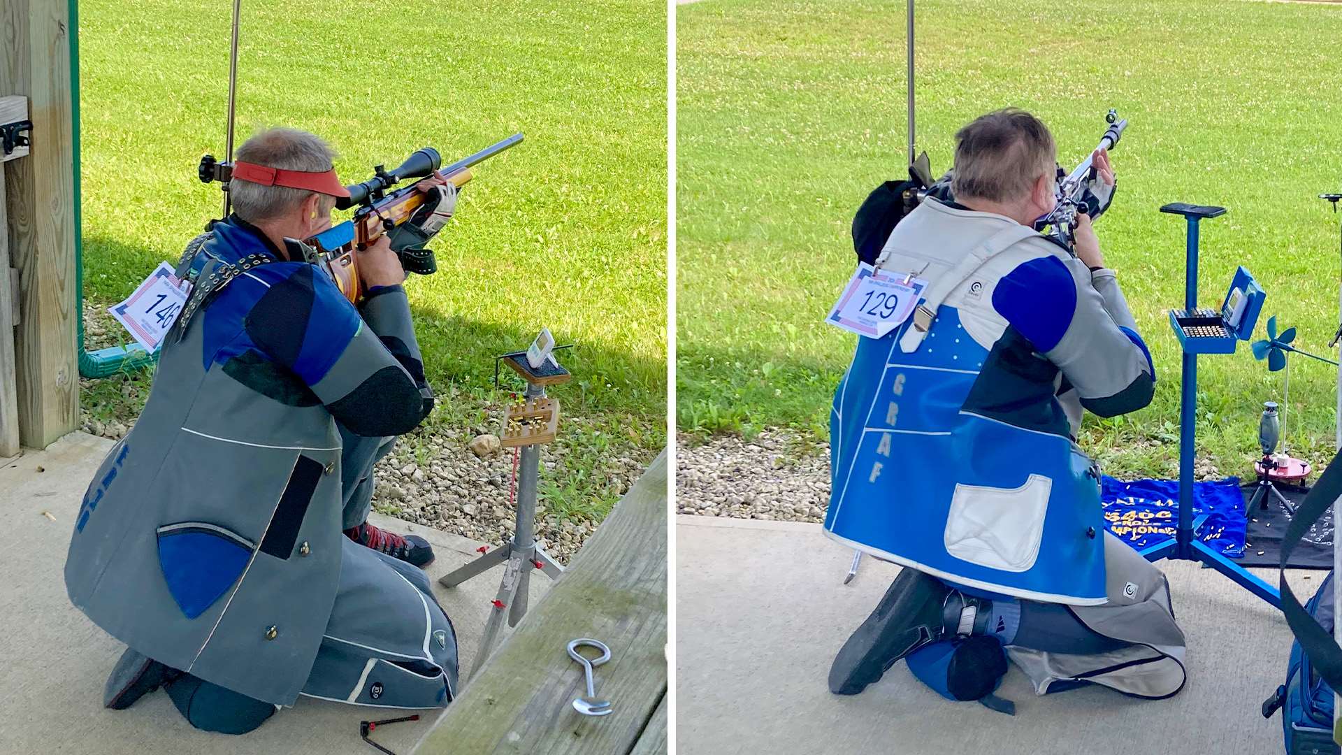 Erin Gestl and Joe Graf on the 2026 NRA National Smallbore 3-Position Championship firing line in Marengo, Ohio
