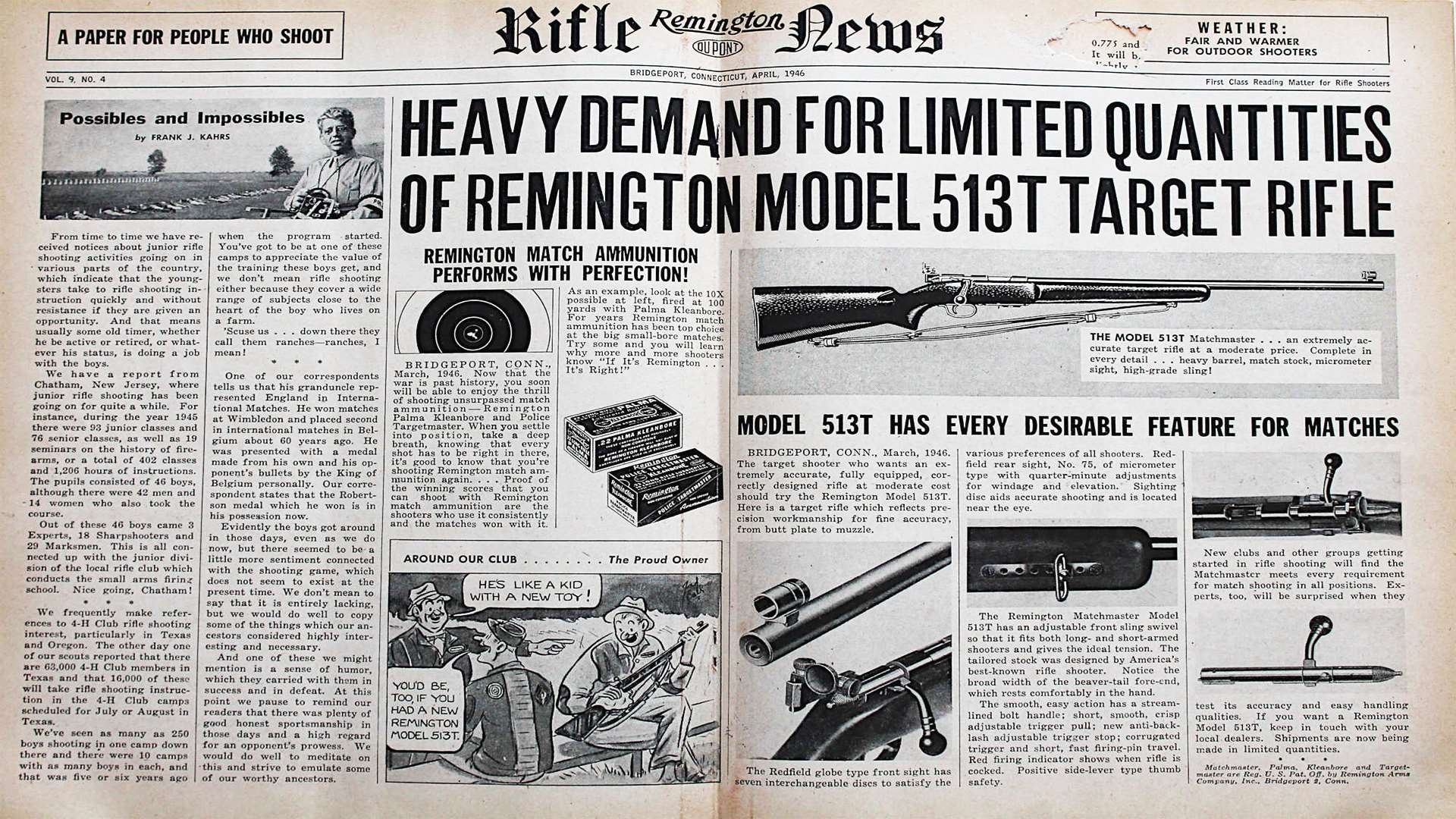 Remington ad in April 1946 American Rifleman