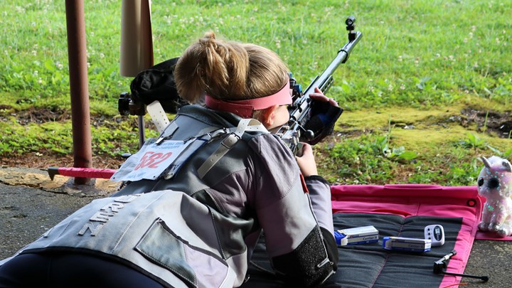 Smallbore rifle prone position shooting