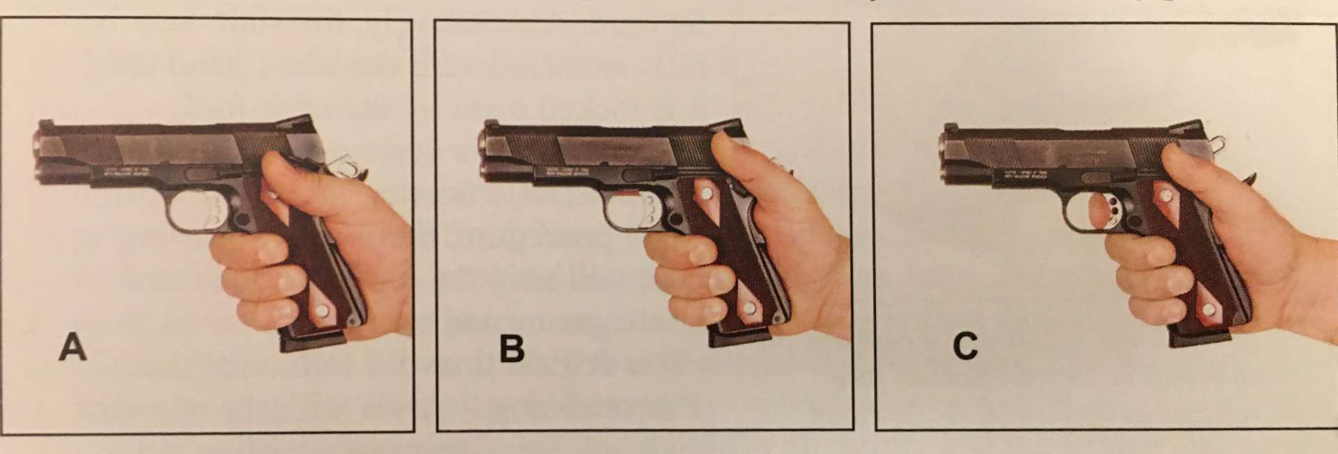 Firing a semi-automatic pistol