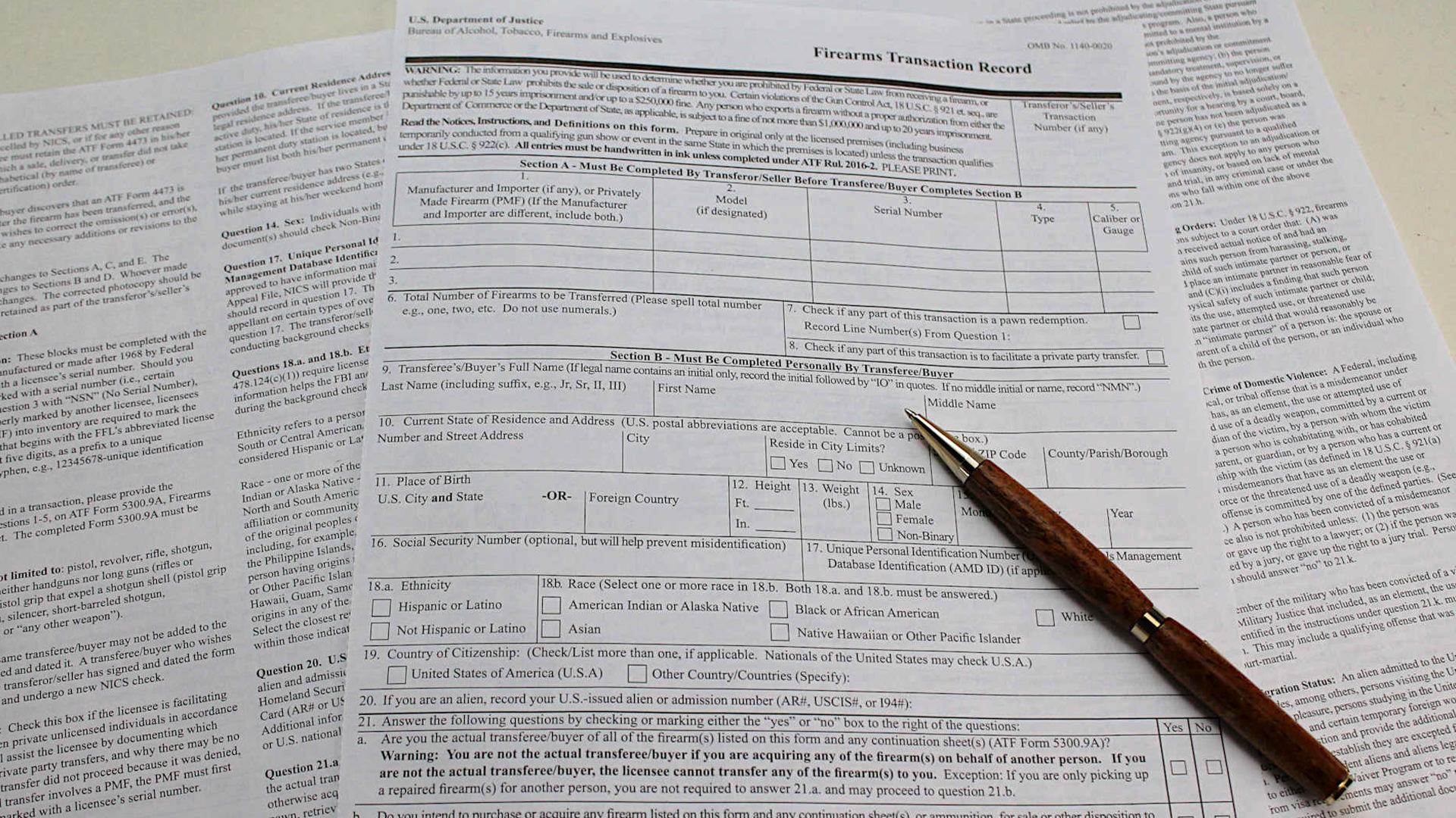 Deciphering The Language Of The Revised ATF Form 4473 An NRA Shooting