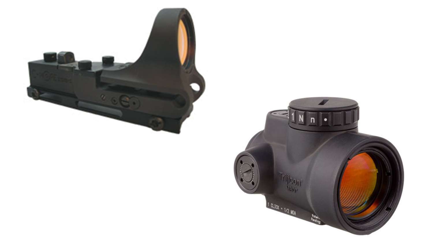 The two most popular USPSA PCC sights: C-More Railway &amp; Trijicon MRO